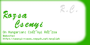 rozsa csenyi business card